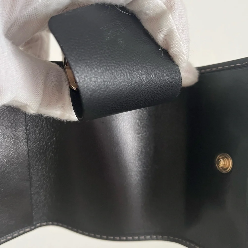 Vintage Gucci GG Black Leather Key Holder Box Controllato BNWOT